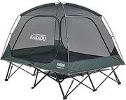 Kakadu Camping Tent Cot, 2 Person, Quick Setup, Folding, Compact, Elevated Tent with BlockOut Rain Fly, Awning Poles, Ultra-Fine Mesh Windows, and Carry Bag