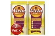 2 x METAMUCIL FIBRE SUPPLEMENT LEMON LIME SMOOTH PSYLLIUM POWDER 114 DOSES 673g