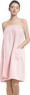 [Wubbept] Women'S Soft Wrap Towel Full Length，Bath Robe After Shower Female Plush Long，Spa Bathrobes Lightweight With Pockets