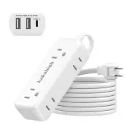 US to Japan Adapter, 1875W 2 Prong Extension Cord 5 FT with 180 Rotating Flat...