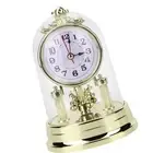 (Gold)European Retro Style Living Room Clock Antique Silent Table Clock Home US