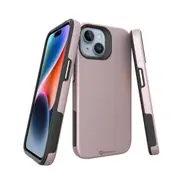 iPhone 15 Plus Rugged Shockproof Case Cover - Best Quality, Flexible & Strong, Lightweight, Heavy-Duty Protection, Durable - Rose Gold