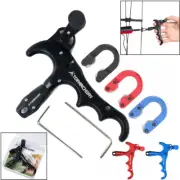 360° Rotate Archery 4 Finger Compound Bow Release Aids Thumb Trigger D Loop