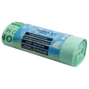 15PK Bonnie Bio 60L Green Compostable Pedal Bin & Tall Kitchen/Garbage/Bin Bags
