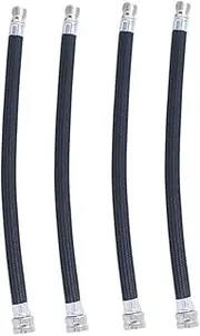 FOYTOKI 4Pcs Pump Extension Hose for Lightweight Inflator Tube Pipe Cord Easy Installation Suitable for American Gas Nozzle Bike Pump Accessory