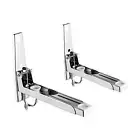 Stainless Steel Foldable Stretch Shelf Rack with Removable Hook Wall Mount