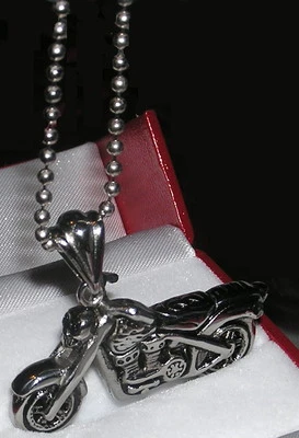 Pendant Motorcycle Steel 316L Necklace Biker Highway To Hell