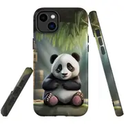 For iPhone 14 Plus Tough Protective Cover, Happy Panda