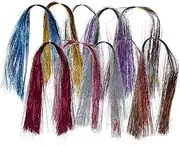 HONMEET 10pcs Bass Fishing Lure Flies String Tying String Material for Freshwater Spinnerbait