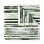 Mini Stripe Cotton Reversible Hand Towel - Green