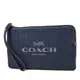 COACH 馬車LOGO織布大手拿包-單寧藍【美國正品 現貨】