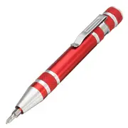 3Pcs 8 In 1 Pen Style Precision Pocket Screwdriver Bit Set Slotted Phillips Screw