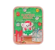 Avon PIN Christmas Vintage MOUSE Surprise GIFT BOX 1981 Brooch Hong Kong NEW