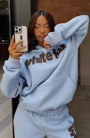 From The Archives Allora Oversized Hoodie Blue