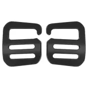 1 Pair g Hook Webbing Slide Buckles 20mm Metal g Hooks Webbing Clips Black