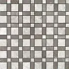 Checkerboard Silver Marble Olive Maroon Marble Mosaic Floor Wall (BOX OF 10)
