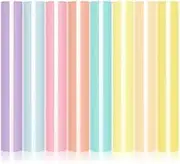 Tuperoymse Pastel Iron-on Vinyl Heat Transfer Vinyl Set HTV Bundle 8 Pastel HTVs for T-Shirts, Apparel, Easy to Cut & Weed