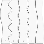Wave Rulers - Wave Edge Rulers Acrylic Sewing | Clear Acrylic Sewing Ruler | Precise Edge Quilting Template | 5PC Portable Quilting Set, Sewing Template for Crafts, Professional Use