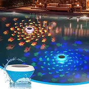 Solar Pool Lighting, Fish Pattern Floating Pool Light with RGB Colour Changing, Waterproof Solar Pool Lights for Pool Accessories, Pool Lights for Swimming Pool, Pond, Spa, Hot Tub Swimming (2, RGB)
