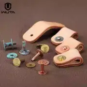 WUTA High Quality Leather Copper Rivets and Burrs,Solid Brass Rivets Studs Perma