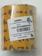 New Zebra 6100 Wax/Resin Ribbon (Black) 3.15" x 1476' (1 Roll)