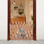 Retractable Pet Dog Gate Wooden Fence Child Baby Stair Gate Barrier Sliding PR