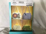 VOGUE PATTERNS V8642 Handbags New Uncut