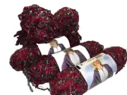 Caron COZI Chenille Boucle Yarn (5)-SKEIN-LOT “Fire brick” Vintage Discontinued