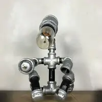 在飛比找蝦皮商城優惠-曙MUSE｜工業風水管機器人檯燈 可調光 坐式機器人桌燈 造