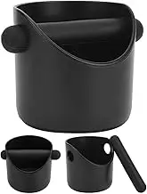 ABS Coffee Grind Knock Box, Espresso Coffee Knock Box for Barista, Shock-Absorbent Durable Coffee Espresso Knock Box Dump Bin Grind Waste Bin with Removable Detachable Knock Bar and Non-Slip Base