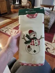 Trim A Home Snowmen & Stars 22" Diameter Christmas Tree Skirt New