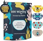 See Worthy Bugs Eye Patches for Kids, Innovative Shape, Smart Adhesive Technology, Breathable Material and Fun Eyepatch Designs (48 per Box)