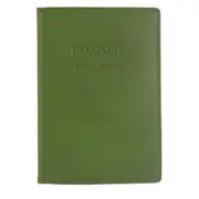 Pierre Cardin Leather Passport Wallet Cover in Leaf Green