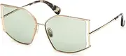 [MaxMara] MM0142 32N Shiny Pale Gold 59/15/135 Women's Sunglasses, 32n Shiny Pale Gold, 59/15/135