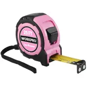 25FT Pink Tape Measure, 1/8 Fractions Easy Read Measuring Tape,Retractable Nylon