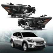 Fit For 2013-2016 Mazda CX-5 Projector Headlights Assembly Left+Right Side Black (for: Mazda)