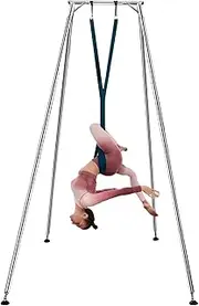 FitnessLAB Yoga Trapeze Stand, Suitable for Aerial Silk, Yoga Swings, Stable Rock-Solid Aluminium, Indoor and Outdoor Use | Dedicated Stand Frame for Aerial Yoga Foldable, Portable, Height Adjustable