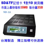 宏積 安辰SD-10 1對10 SD\MINI SD\MICRO SD拷貝機 對拷機