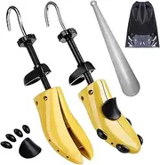 [JJDPARTS] Shoe Stretcher, Pair 4-Way Shoe Expander Widener Shoe Tree Extender for Women Men (S for Women Us Size 5.5-10 Yellow), Yellow, S for Women Us Size 5.5-10 Yellow