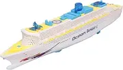 Cruise Ship Model Toy, Boat Toy with Light and Sound, Kids Colorful Ocean Liner Cruise Ship Boat Toy with Walking Function, for Kids Toddlers Boys Girls Adults Age 3-12