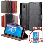 For New Optus X Sight 4G Plus Premium PU Leather Wallet Flip Phone Case Cover OZ
