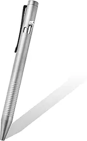 Hamans Titanium Bolt Action Pen with Clip Ballpoint Pen Pocket Pen Compact Size EDC Pen for Everyday Carry, Grey