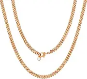 [ChainsPro] Unisex 7MM NK 1:1 Miami Cuban Link Chain,Engraved Available,18/22/26/28/30/32 inches,Black/18K Gold Plated/Rose Gold Color(Send Gift Box)