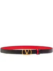 Valentino Garavani Reversible Vlogo Signature Belt in Shiny Calfskin 20MM