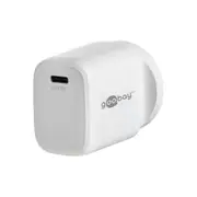 Goobay Wall Charger Adapter Plug ANZ 20W USB-C PD For Apple/Samsung White