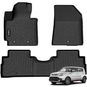 Floor Mats Custom for Kia Soul 2014-2019 All Weather Protection TPE Rubber Wa...