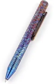 Hamans Bolt Action Pen Titanium with Pocket Clip 4.73" Refillable Ballpoint Writing Pen