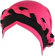 [Generic] Hijab Braid Turban Hats for Women Chemo Beanies Cap Headwrap Headwear