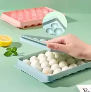 33 Grids Round Ice Cube Trays Ball Maker Sphere Whiskey Mould Tray for Freezer