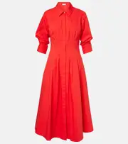 [Simkhai] Simkhai Jazz cotton-blend midi dress UK 12 red